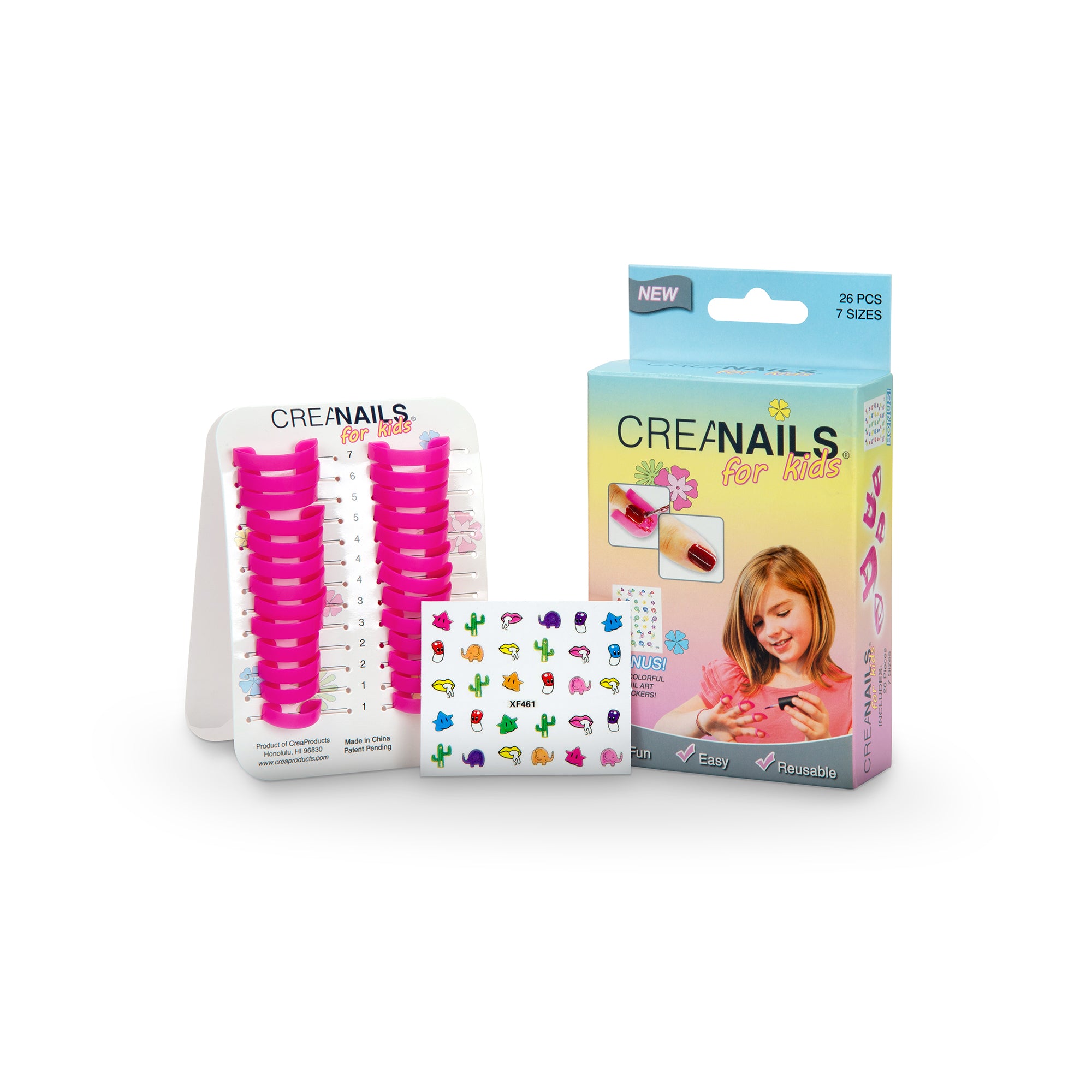 Original CreaNails Nail Polish Stencils for Kids
