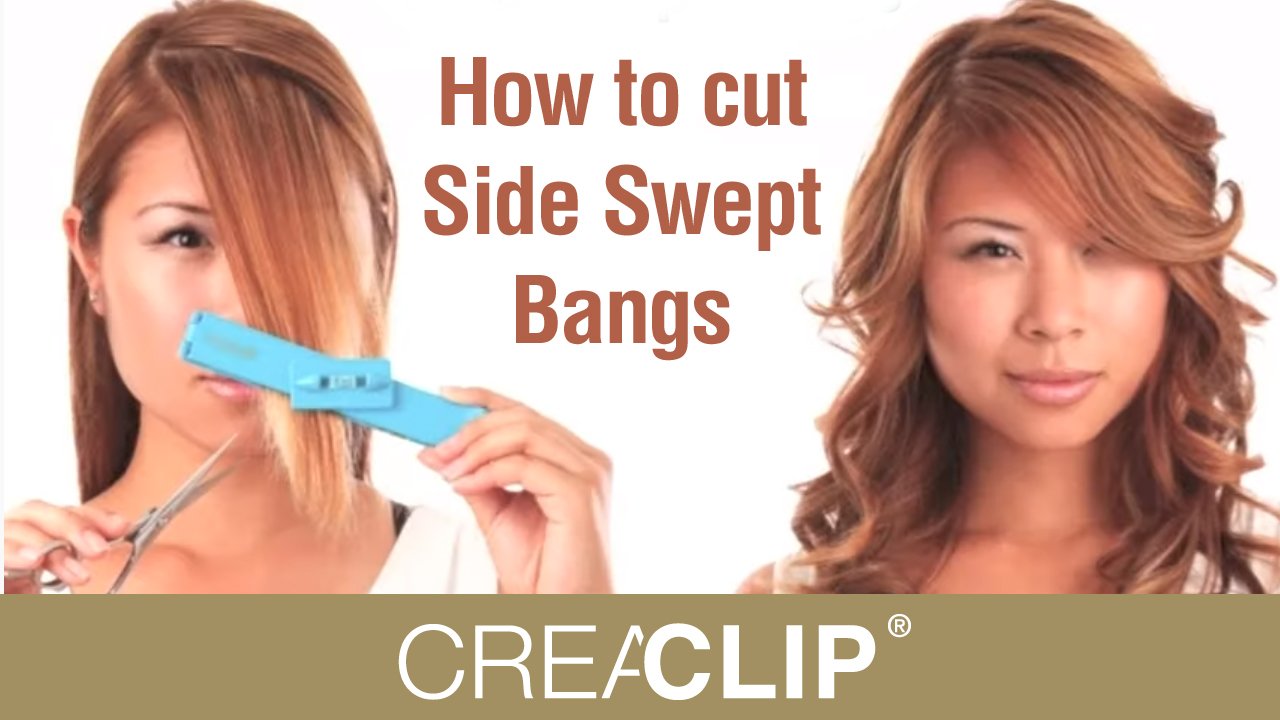 Cut Side Swept Bangs with the Original CreaClip haircutting tool