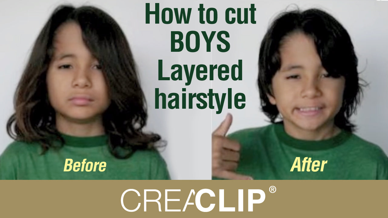 CreaClip hair cutting tool bangs layers cut hair at home kids hair cuts