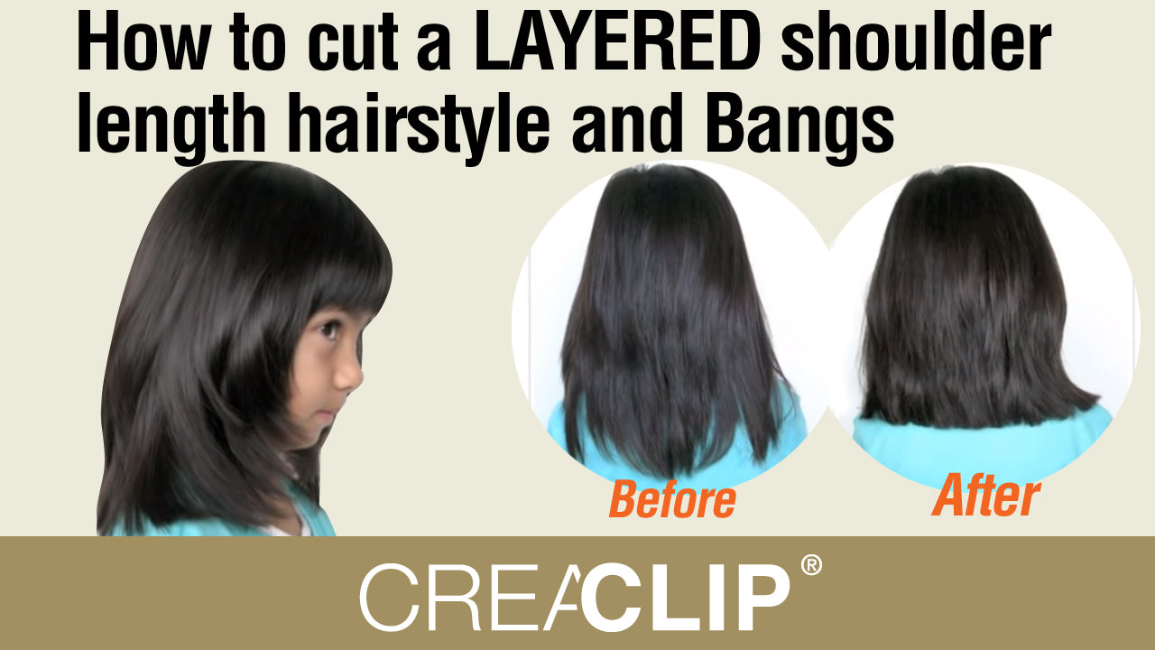 CreaClip hair cutting tool bangs layers cut hair at home kids hair cuts