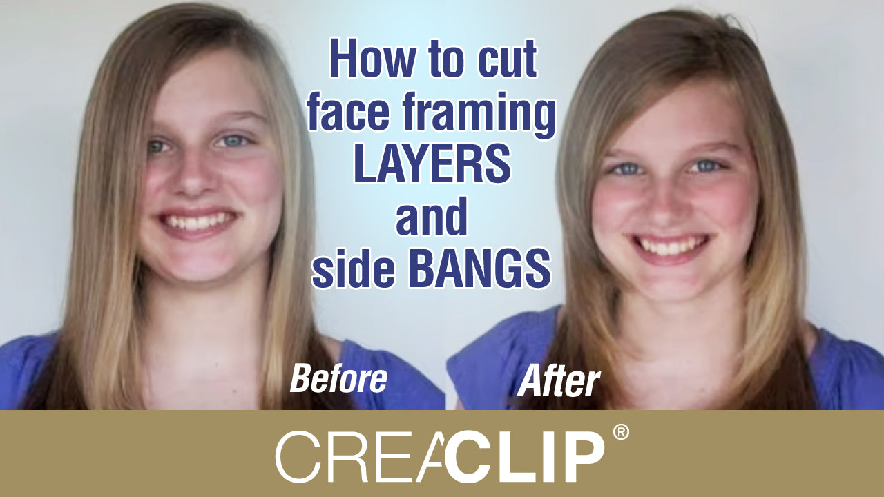 Original CreaClip hair cutting tool, cut your hair at home, children hair cuts face framing layers and side bangs hair cut