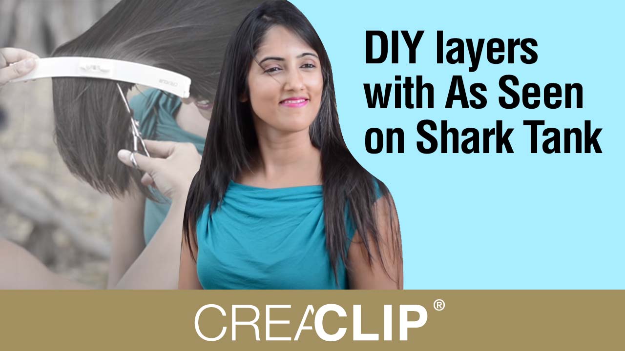 Original CreaClip hair cutting tool, cut your hair at home, children hair cuts V shape layers DIY layers